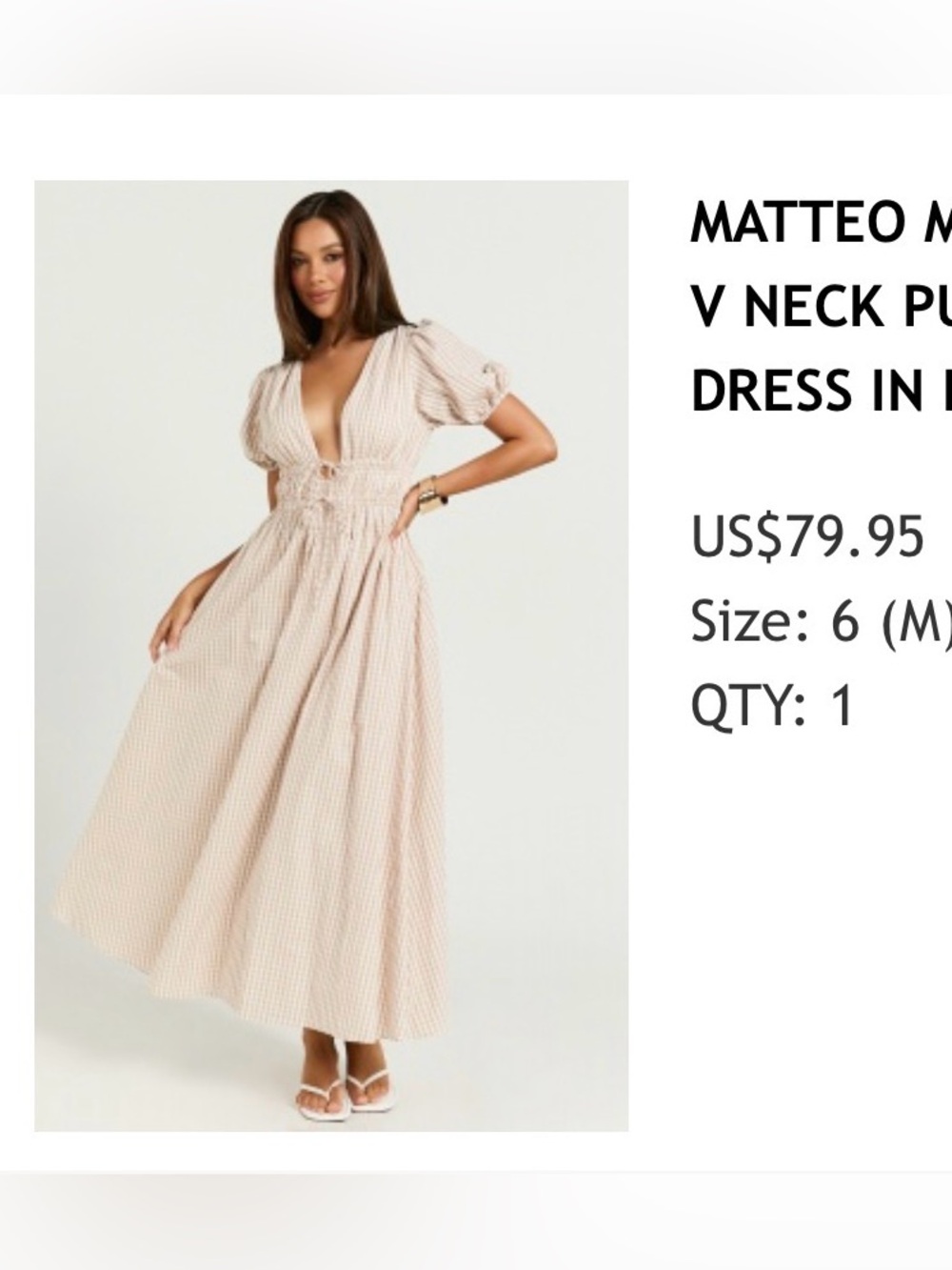 Showpo gingham midi dress